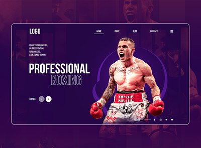 Boxing Banner banner design boxing branding creative design creative design design graphic design professional boxing typography ui ux website