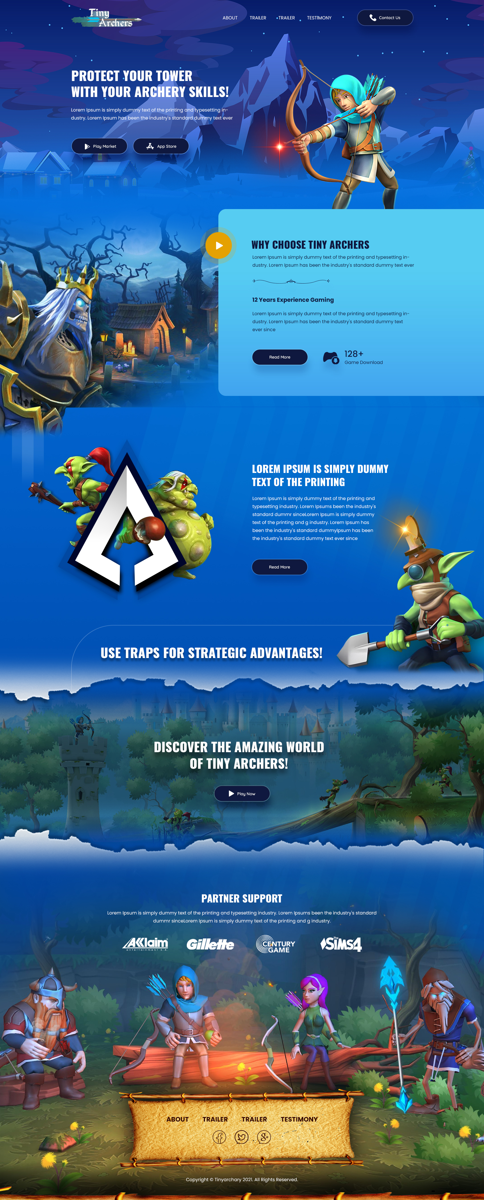 Dribbble - Tiny-Archary-Game-landing-page.jpg by Stark Edge ✪