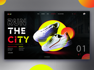 Run Shoes - Banner for eCommerce