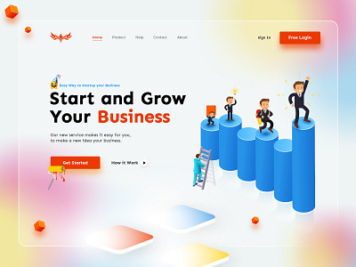 Business Growth 3d animation best shot business graphic design grow business grrow graphic homepage illustration landing page design landingpage logo startup website trending trendy ui design ui ux ux website website design