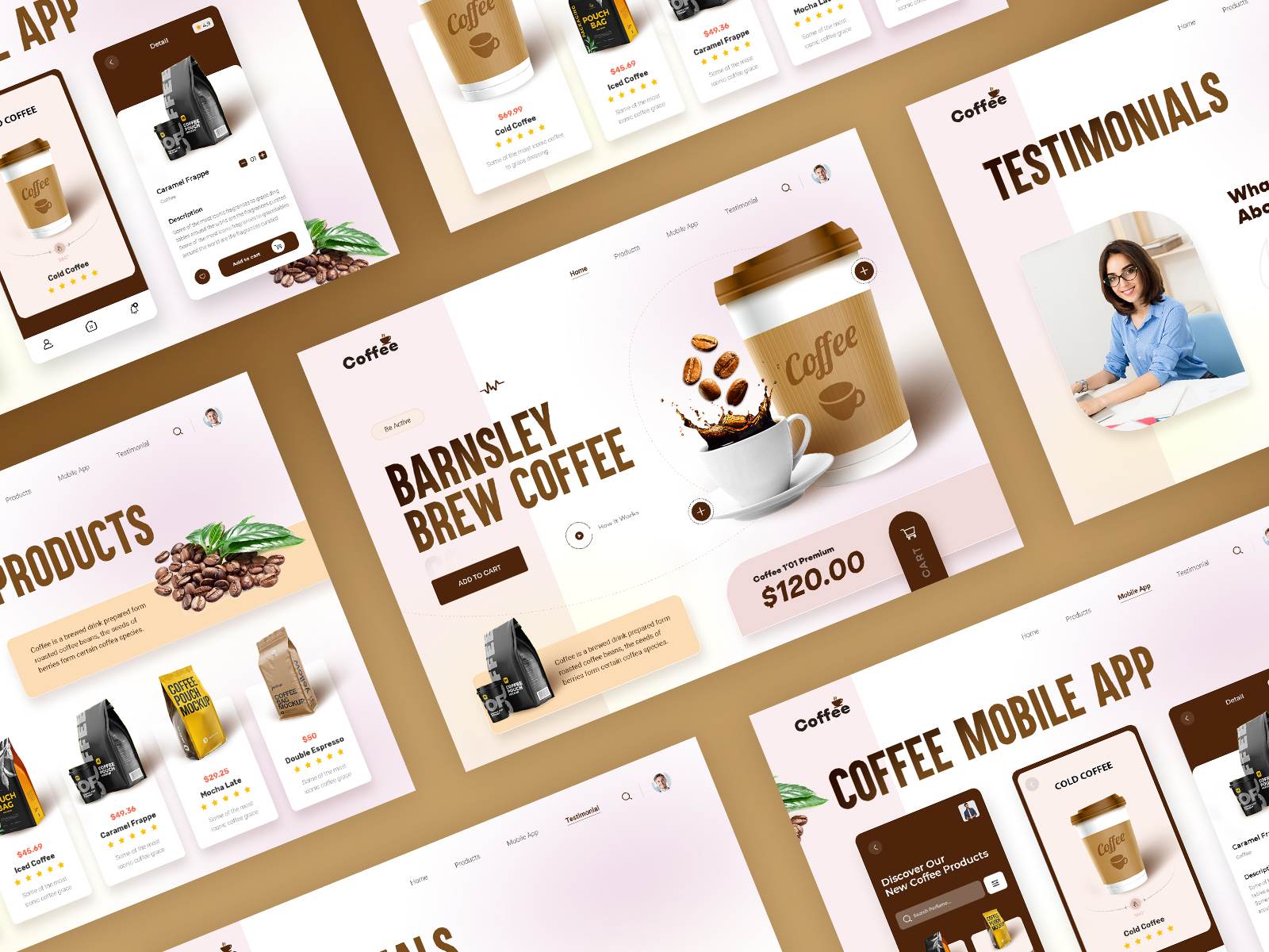 Coffee Website & Mobile App Design by Stark Edge on Dribbble