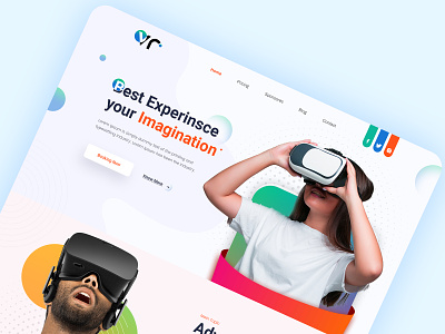 VR Concept - vr Landing page banner design homepage design imagination vertual life vertual reality vr vr banner vr concept vr game vr landing page vr website