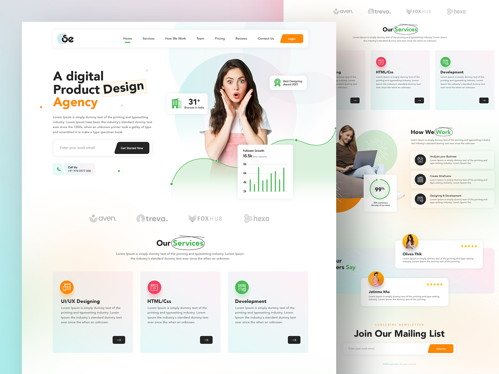 Agency Landing page Design by Stark Edge on Dribbble