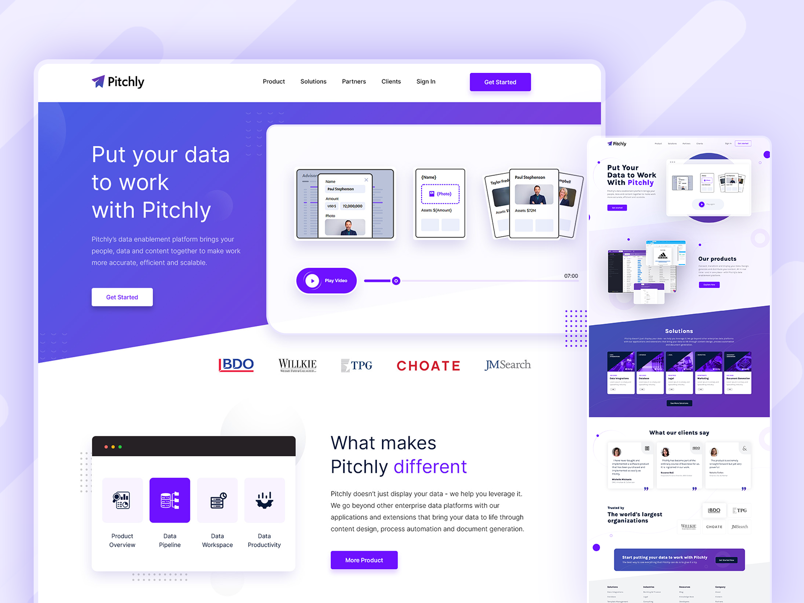 Data Driven Landing page by Stark Edge on Dribbble