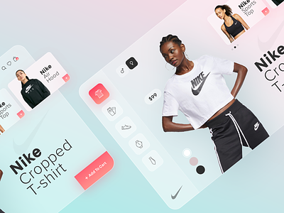 Nike Store - Products page Interface ( UI ) banner design creative ecommerce ecommerce website fashion fashion website home page interface landing page minimal design nike shop shopify shopify banner shopping app store ui t-shirt banner ui ux website