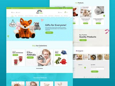 Four beans Ecommerce website baby products banner design branding clean creative design creative banner design design ecommerce ecommerce design gifts homepage homepage design landing page product shop shopify typography ui ux website