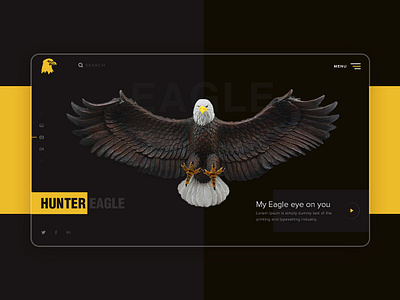 Hunter Eagle Banner banner banner ad banner design bird banner birds birds design creative creative bannre creative design dark eagle eagle banner fly flying landing paghe nature nature banner unique unique design