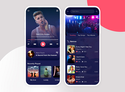 Music App design for mobile. crative music app creative mobile app design mobile app mobile app design music music app music app design music app ui music lover uidesign uiux uiuxdesign