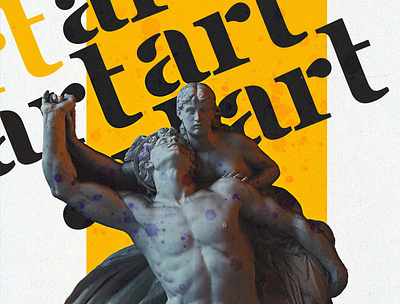 ART art brand branding creation design identity photoshop statue visual yellow