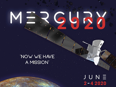 MERCURY2020 affiche bepicolombo cnrs colloque conference conférence desgin equinox espace mercure mission poster poster a day space visual