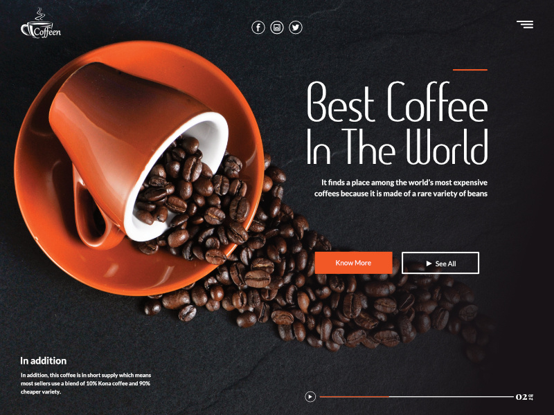 Best coffee in the world - Landing page inspiration website concept grid homepage website vector web design ui ux typography logo landing page design system colorful design dark colorful branding