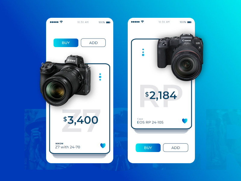 DSLR camera weeds user interface design user interface ui design ui mobile design product page offer mobile ui mobile app design mobile app mobile material interface designbold application design application app design app