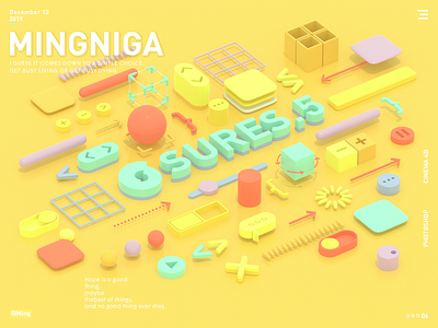 Desigs_3D branding c4d ui ux 设计