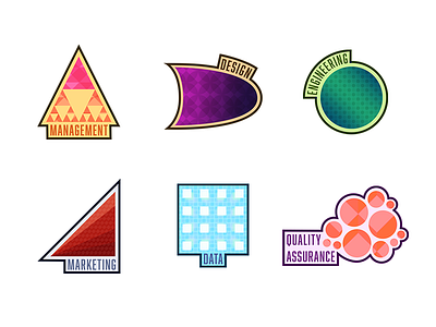 Tech Badges 01 badges data design engineering management marketing quality assurance stickers