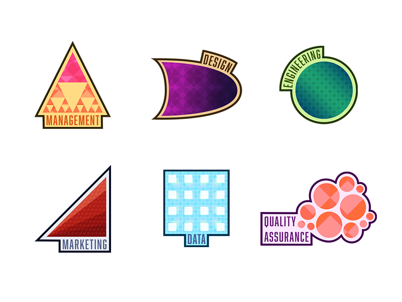 Tech Badges 01 by Wade Meredith on Dribbble