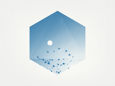 Air Prism Screen Print blue diamond geometric geometry poster screenprint triangle