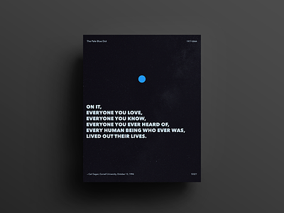 Pale Blue Dot 8x10 8x10 art print carl sagan inspiration poster quote space