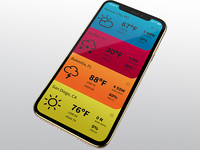 Jet Set Weather App app black concept dark design ios iphone xs mobile oled typography ui ux weather