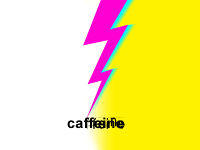 Caffeine bolt electric jitters lightning stimulant strike