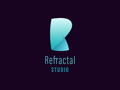 Refractal Studio Brand agency branding brand brand and identity dark letter art logo mark r