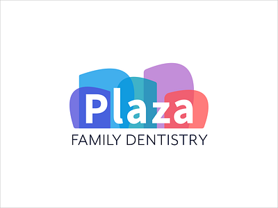 Plaza Family Dentistry Logo brand business dentist identity kansas city logo mark medical midwest office plaza small business