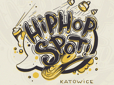 Hip Hop Spot design illustration logo typography web