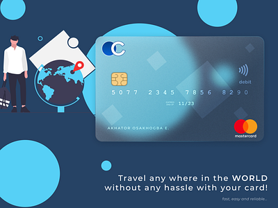 Glass card for a Mobile Banking app