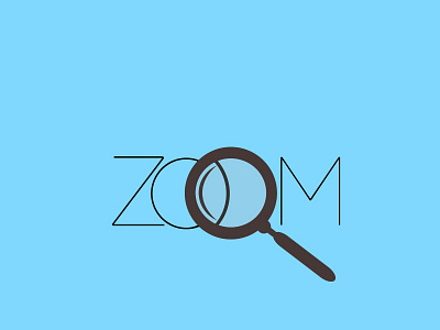 Simple typography Logo - Zoom flat logo typography vector