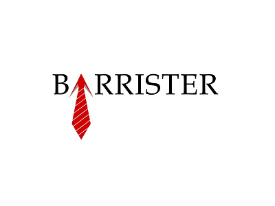 Barrister branding flat logo tie type typography vector