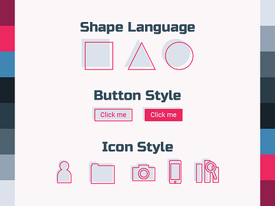 Style tile excerpt button icon palette shape style tile