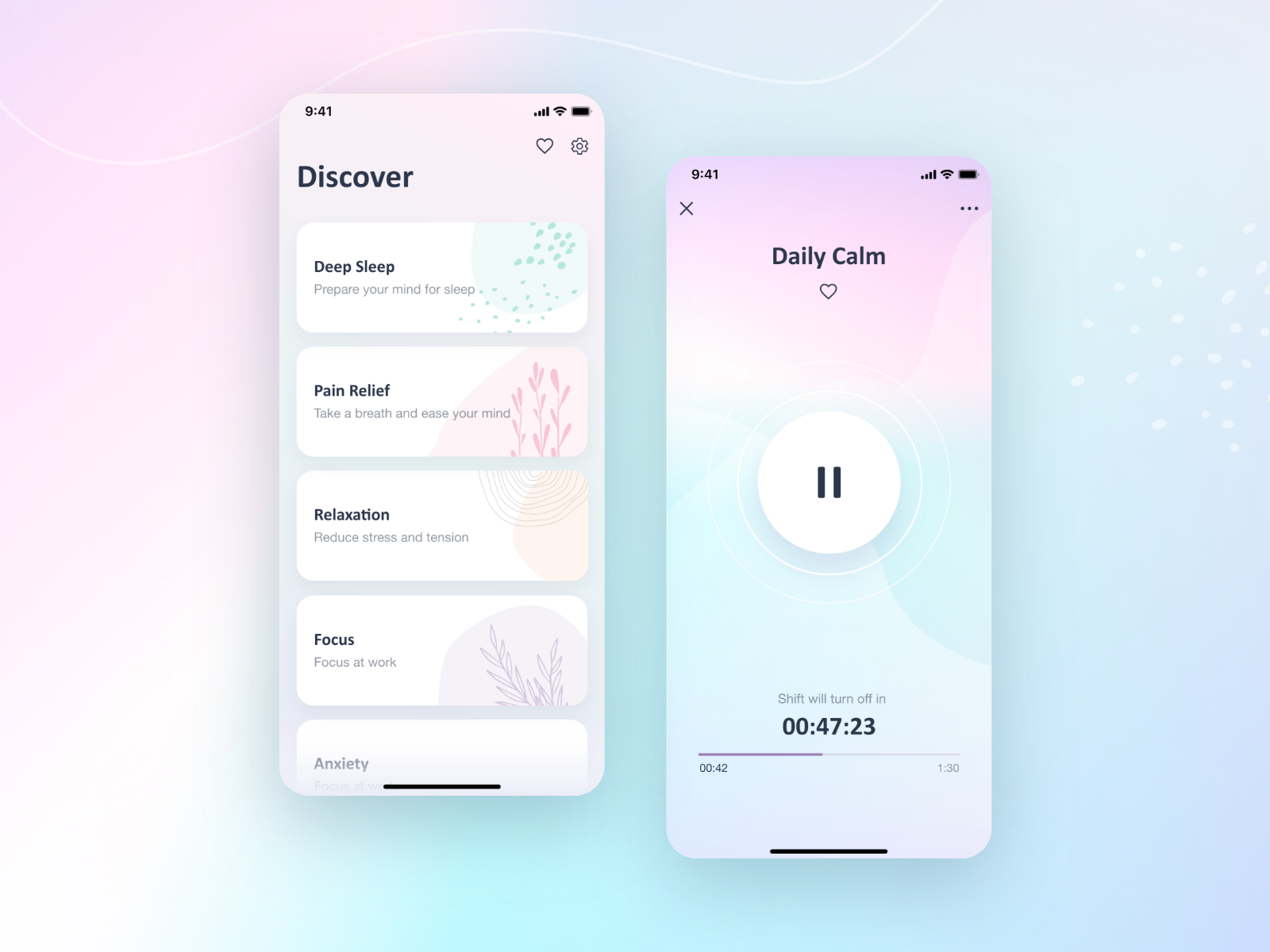 Meditation App by Margo Siamionava on Dribbble