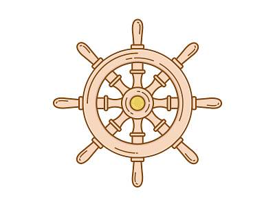 Captain's Wheel Illustration