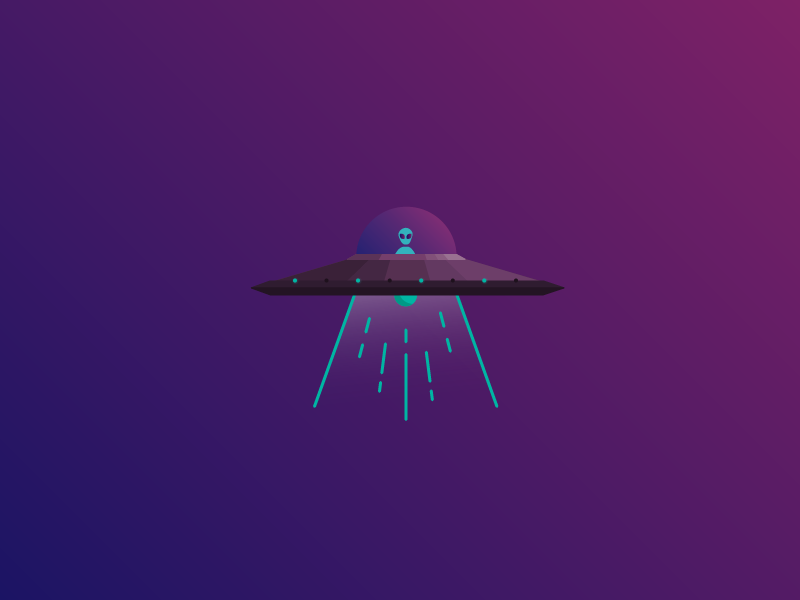 UFO gradient space alien ufo