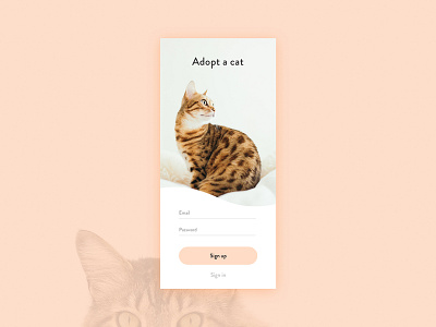 Sign Up - Daily UI 001 cats sign up ui