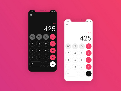 DailyUI 004 - Calculator buttons calculator calculator ui dailyui 004 gradient iphone xs mobile numbers ui ux