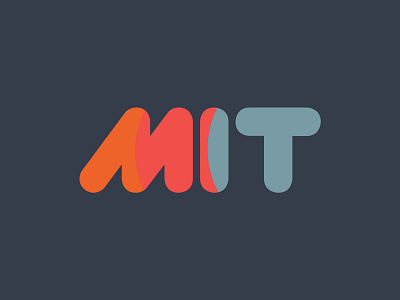 MIT branding design flat graphic design icon illustration logo minimal type typography