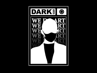 Dark Films logo art black branding camera dark design films icon illustration logo logodesign mask type typography