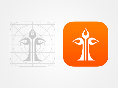 iOS 7 App Icon app app icon brasil brazil cpb flat grid icon ios7 logo orange ui