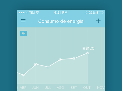 Energy App app brasil brazil flat ios ios7 mobile ui