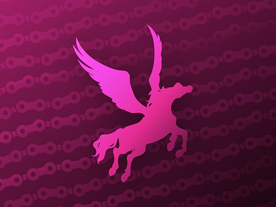 Team Pegasus color gradient logo vector