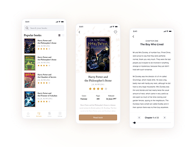 Reading books App app books design mobile reading app ui
