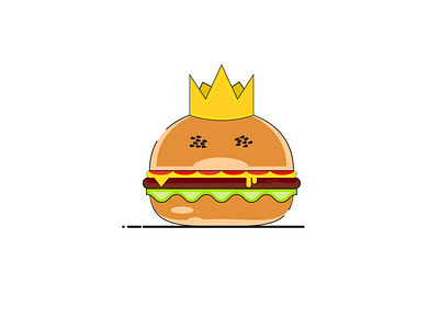 Burger King burger burger king character fast food illustration illustrator king