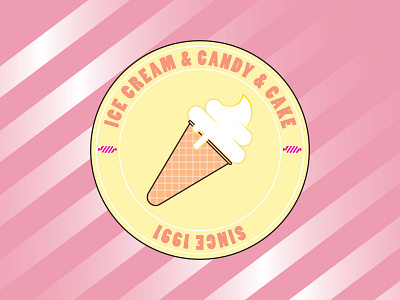 ICE CREAM SHOP candy flat flat design flat illustration ice cream icecream illustration illustrator logo shop shopping summer