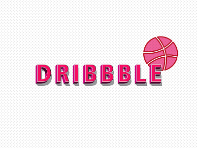 Dribbble Typography 3d 3d art 3d text dribbble logo logo design logotype typographic typography typography art