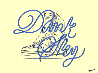 Dunk Sky / Nike advertising branding line art nike poster sneakers typogaphy typographic typography art