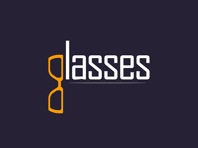 glasses typo flat design glass glasses logo typography