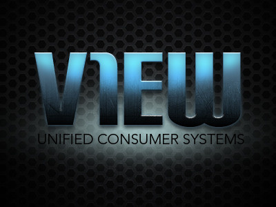 1 View Logo Concept black blue logo metal