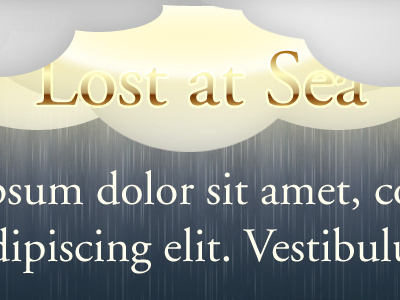 "Lost at Sea" WordPress Theme design gray wordpress yellow