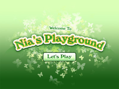 Nia's Playground - Home Screen butterflies gradients green playful
