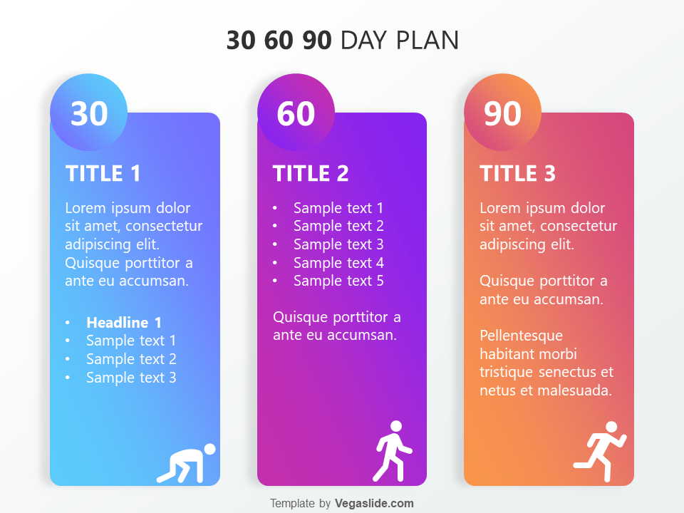 examples 30 60 90 plan training infographic